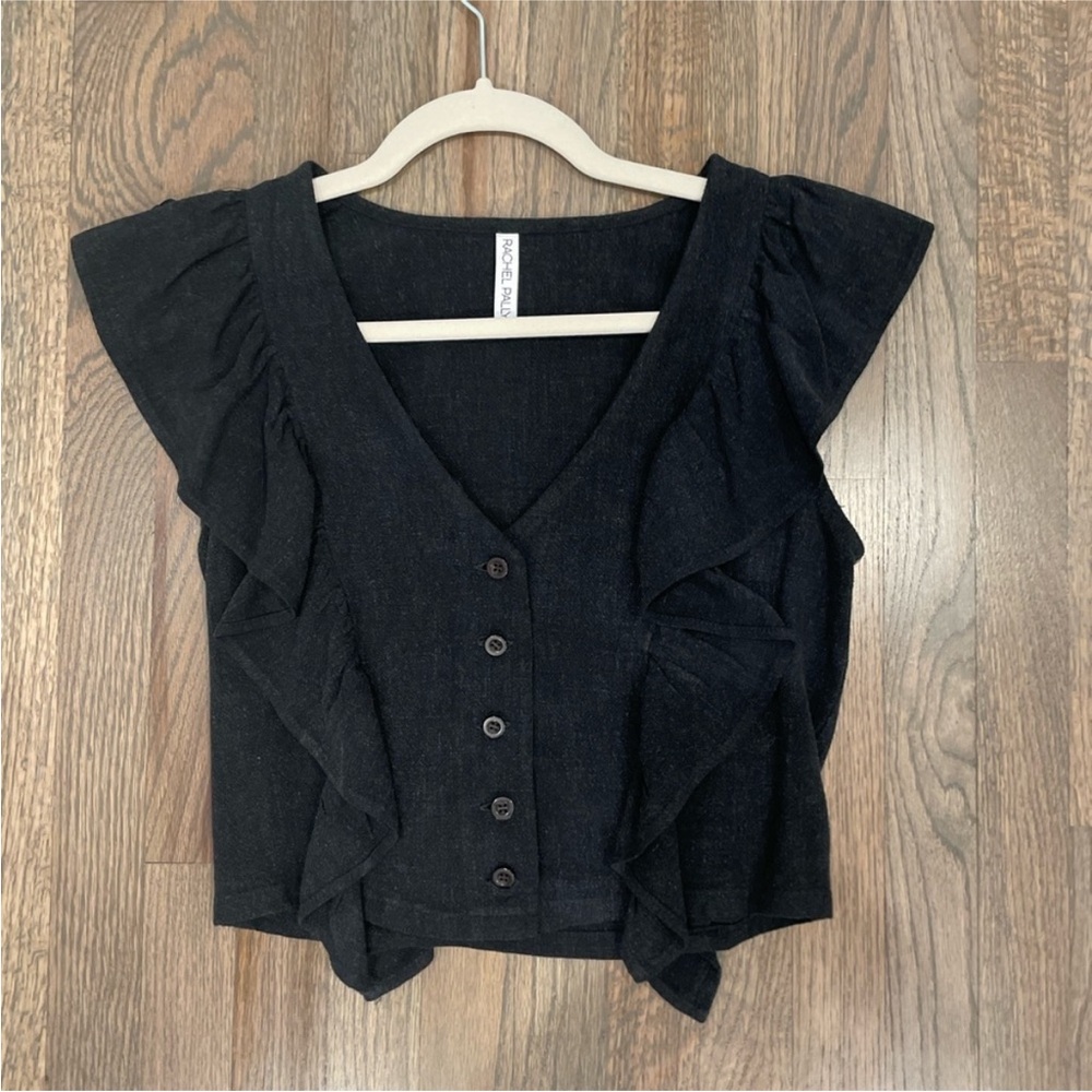 Rachel Pally Black Crop Top SM